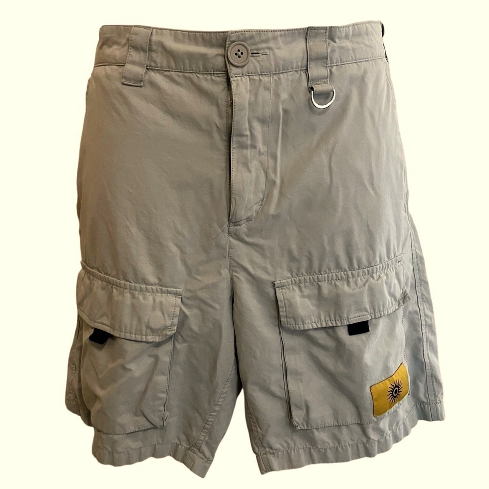 Forever 21 Cargo Shorts Size 30 Beige Men Utility Sun Patch D-Ring Gorpcore
